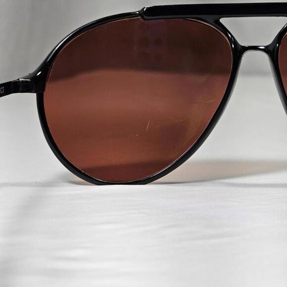 Vintage Serengeti 5284L Matte Black Aviator Sunglasses Rose Lens Japan Frames - Picture 9 of 15